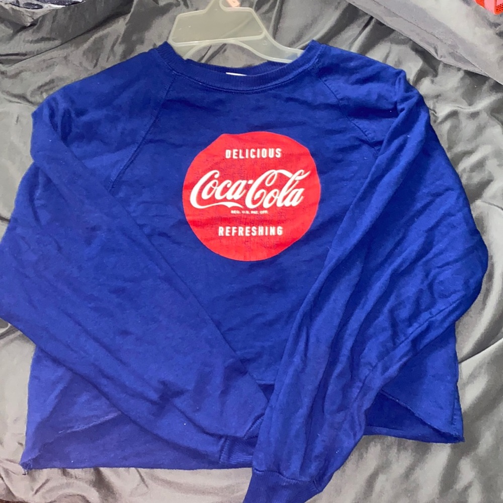 cropped coca-cola sweatshirt